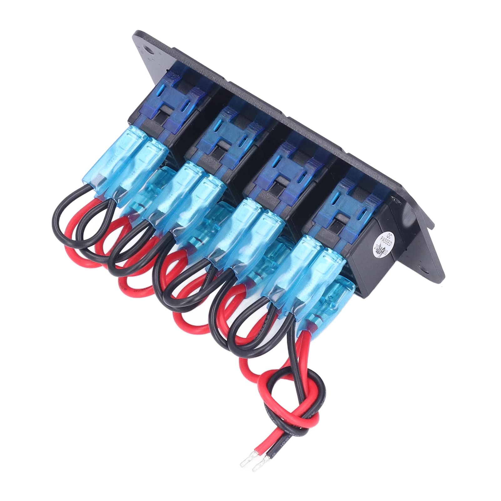 Pannello interruttori a bilanciere nero a 4 gruppi Interruttore a levetta impermeabile IP65 con retroilluminazione a LED Modifica barca a motore DC12‑24V