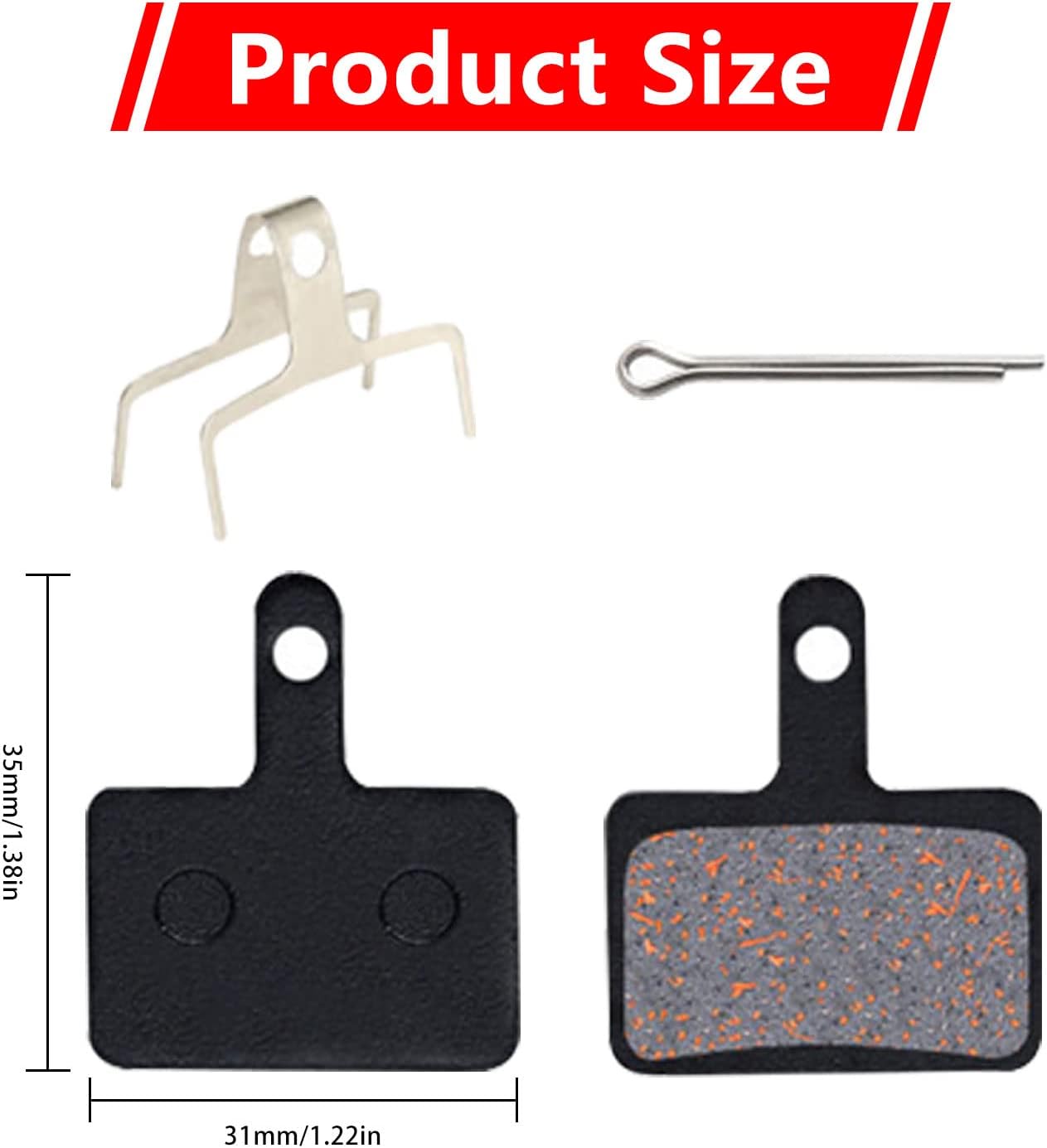 12 Sets Bike Brake Pads for TRP Tektro S-himano Deore M315 M355 M515 M525 M375 M395 M415 M416 Disc Bicycle Brake Pads (Black,Semi-Metallic Sintered Copper Fiber)