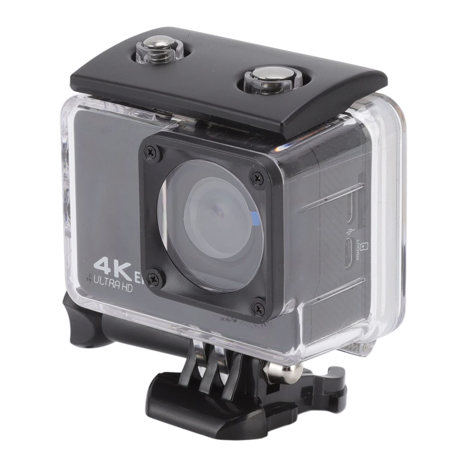 4K 24M HD Action-Kamera, 98FT/30M Wasserdichte Unterwasser-Sportkamera mit Eingebauter WiFi-Fernbedienung und HDMI-Schnittstelle, Tauch-Camcorder mit Festem EIS-Zubehör, Zum Radfahren, Schwimmen, Tauc