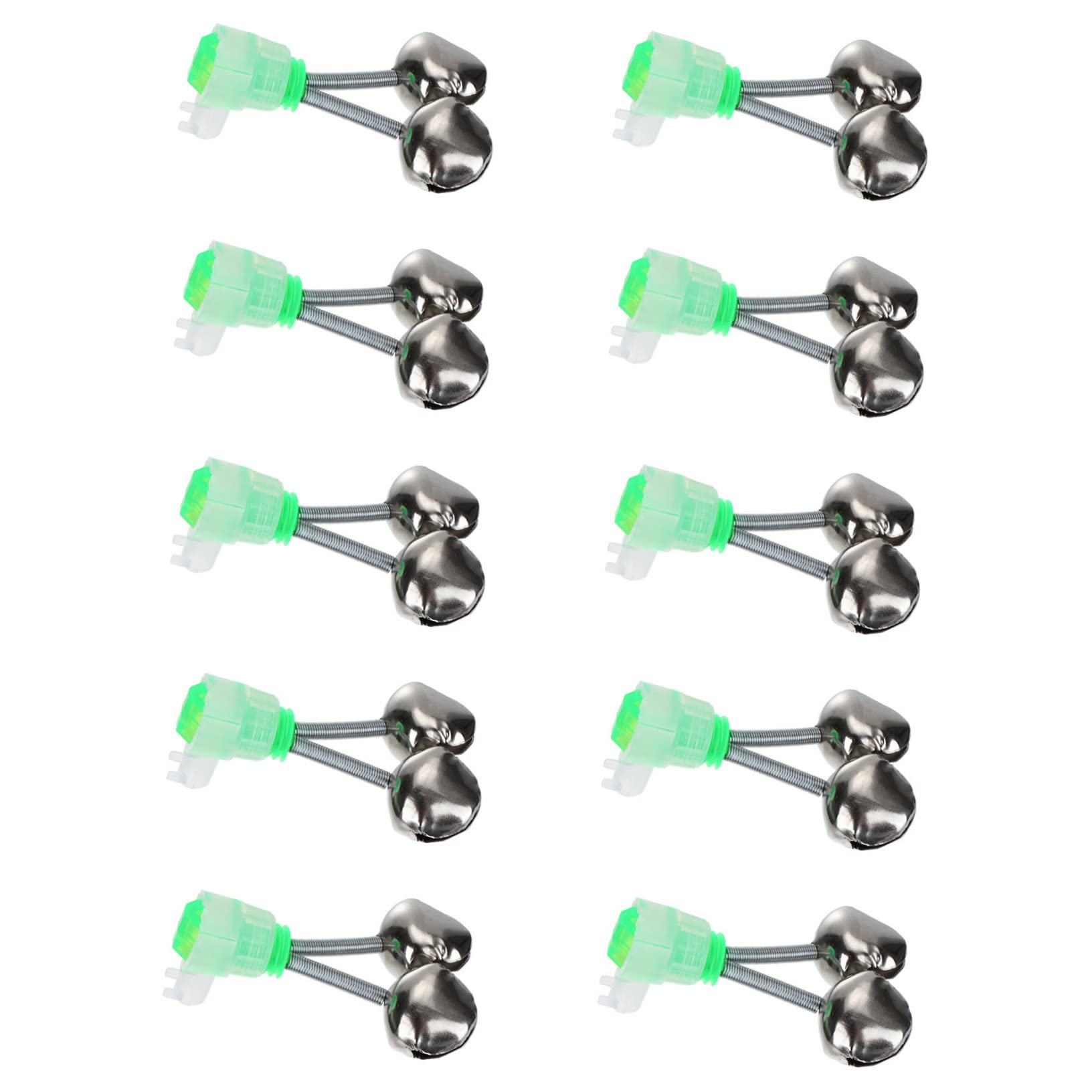 TOGEVAL Fishing Alert Bells 12pcs Plastic Bells Threaded Design No Clamp Needed Perfect Rod