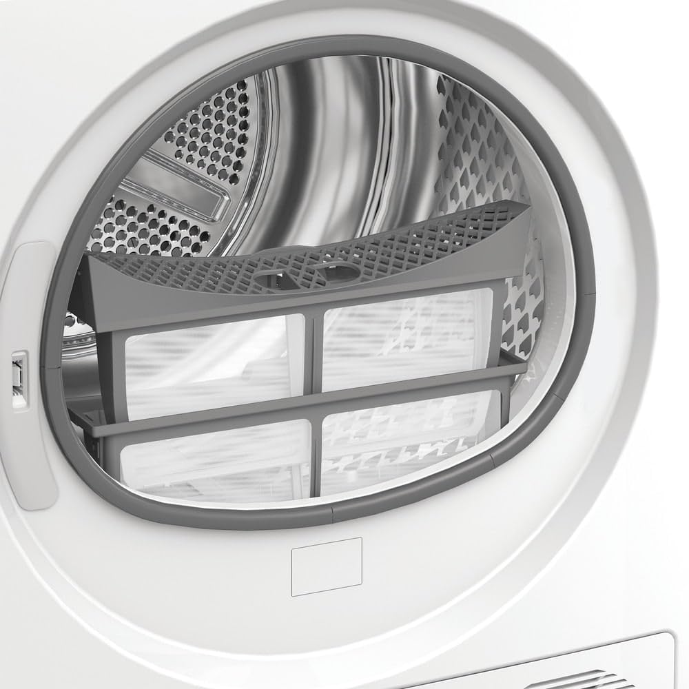 Whirlpool C WD R47M WBS IT, Capacità 7kg, classe C, colore White, Display digitale XL, porta nera, Slim | Profondità mobile: 46 cm, Wi-Fi