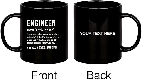 Miniatura 2 de Taza personalizada con definición de ingeniero, taza de café de cerámica para estudiantes de ingeniería personalizada para estudiantes y profesores,