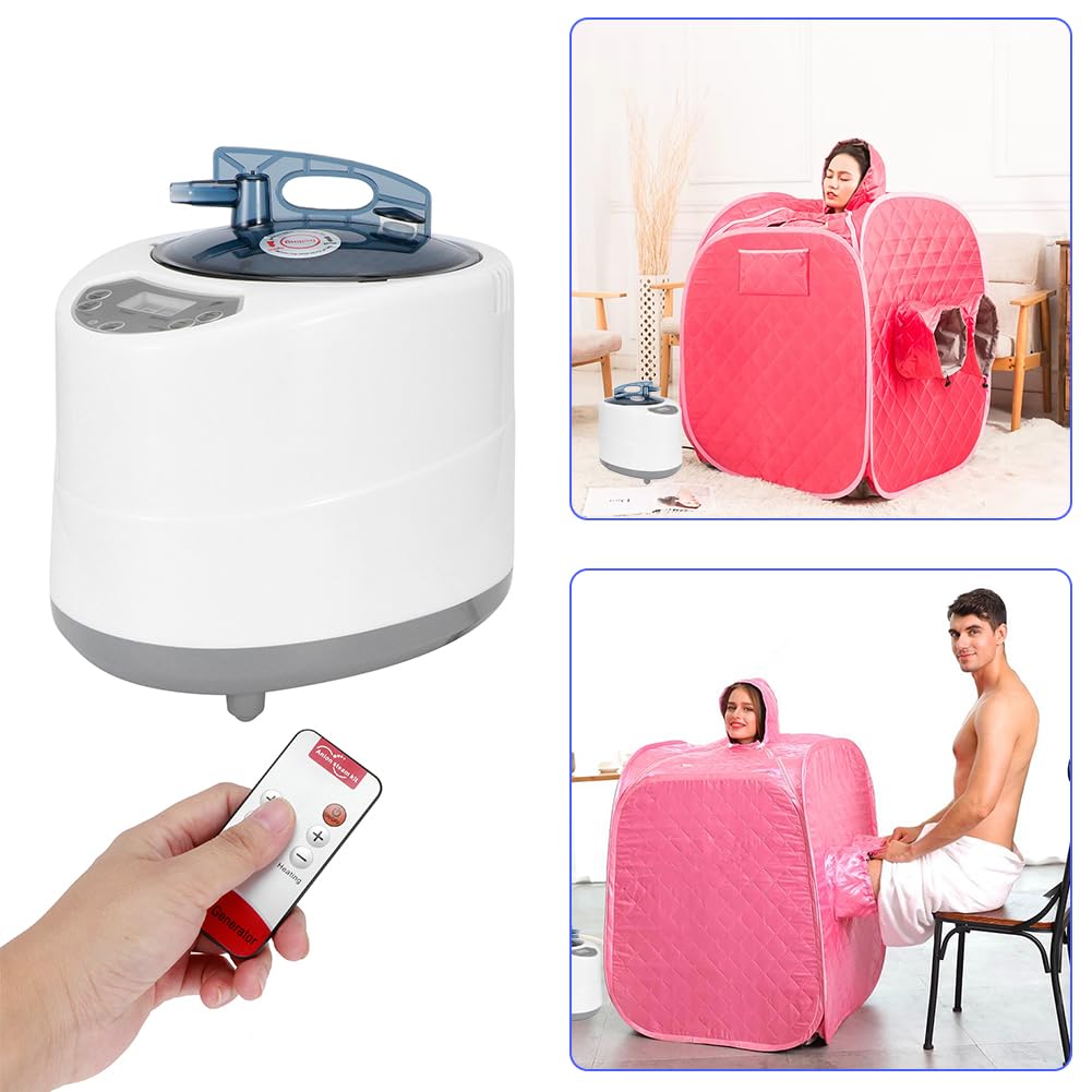 Generador de Vapor Corporal para Sauna, máquina de fumigación portátil, generador de ollas de Acero Inoxidable con botón táctil Inteligente, Control Remoto para Ducha, baño, hogar, baño, SPA, 2,8 l