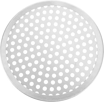 Zerodeko 6 Inch Perforated Aluminum Alloy Pizza Baking Tray Nonstick Round Pan for Even Heat Distribution Oven Use Kitchen Gadget