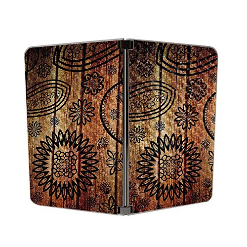 Image of MIGHTY SKINS MightySkins Carbon Fiber Skin for Microsoft Surface Duo - Wooden Floral | Protective, Durable Textured Carbon Fiber Finish | Easy to Apply | Made in The USA