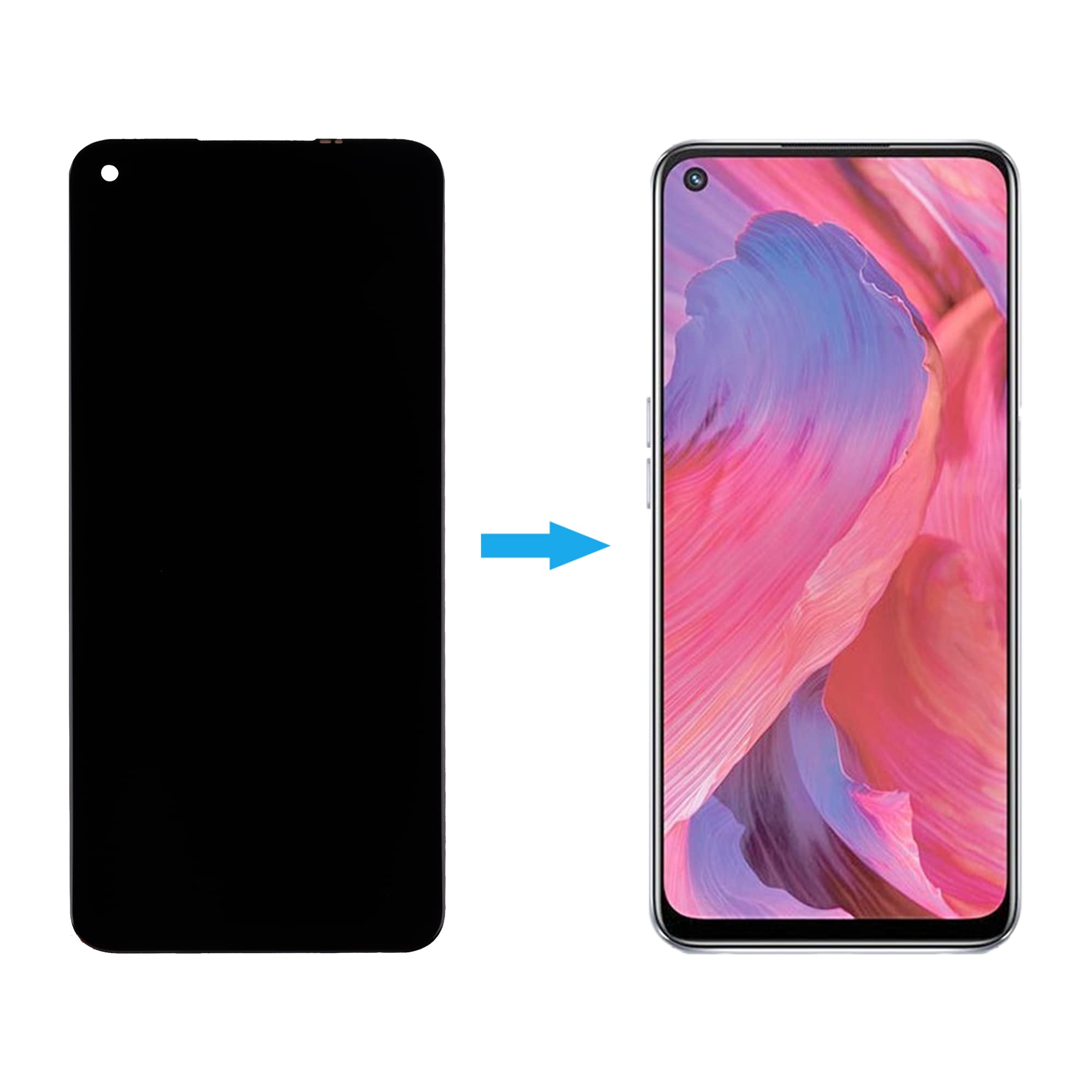 Duotipa Display compatibile con Oppo A74 5G CPH2197 CPH2263 6.5" LCD Display Digitizer Ricambio Schermo Assembly + Strumenti