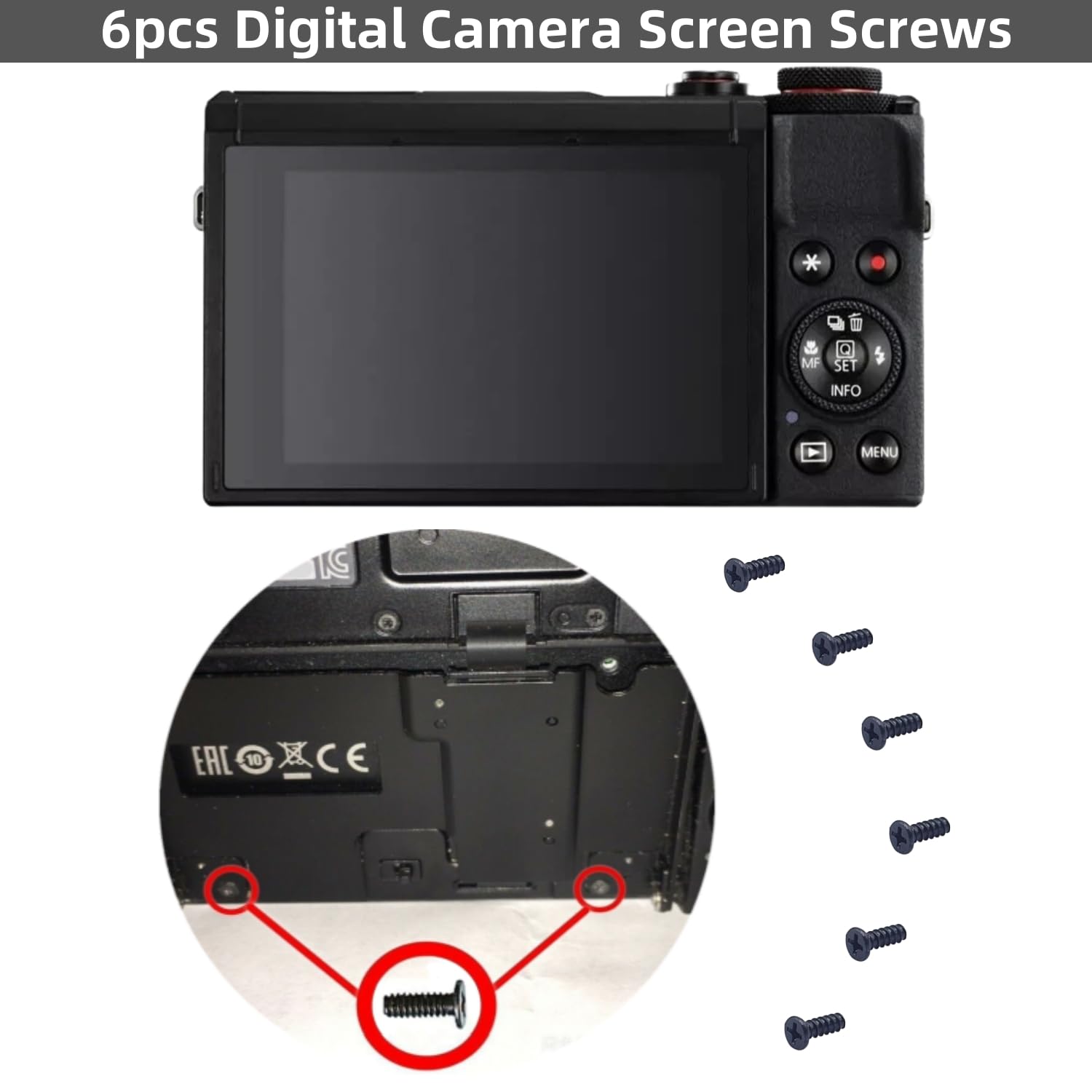 背面モニター交換用ネジ Canon G7x Mark II Amazon.com: Komitasui Digital Camera Screen Screws for Canon G7X