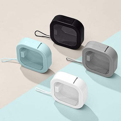 Miniatura 20 de Kathfly Organizador de lazos para el cabello blanco, 4 unidades, portátil, contenedor de almacenamiento para accesorios para el cabello, apilables