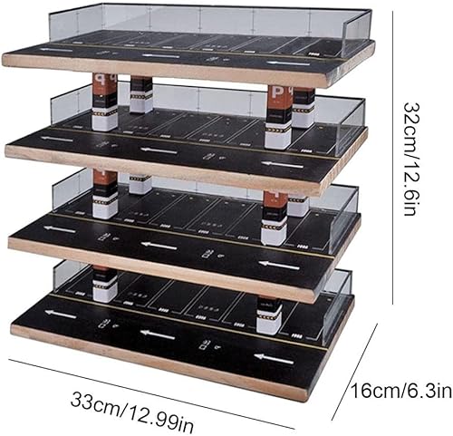 Miniatura 5 de 164 Paisaje Diorama Estacionamiento Vehículo Garaje Acrílico Escaparate Mesa Simulación Estacionamiento Exhibición Escritorio Decoración Soporte de