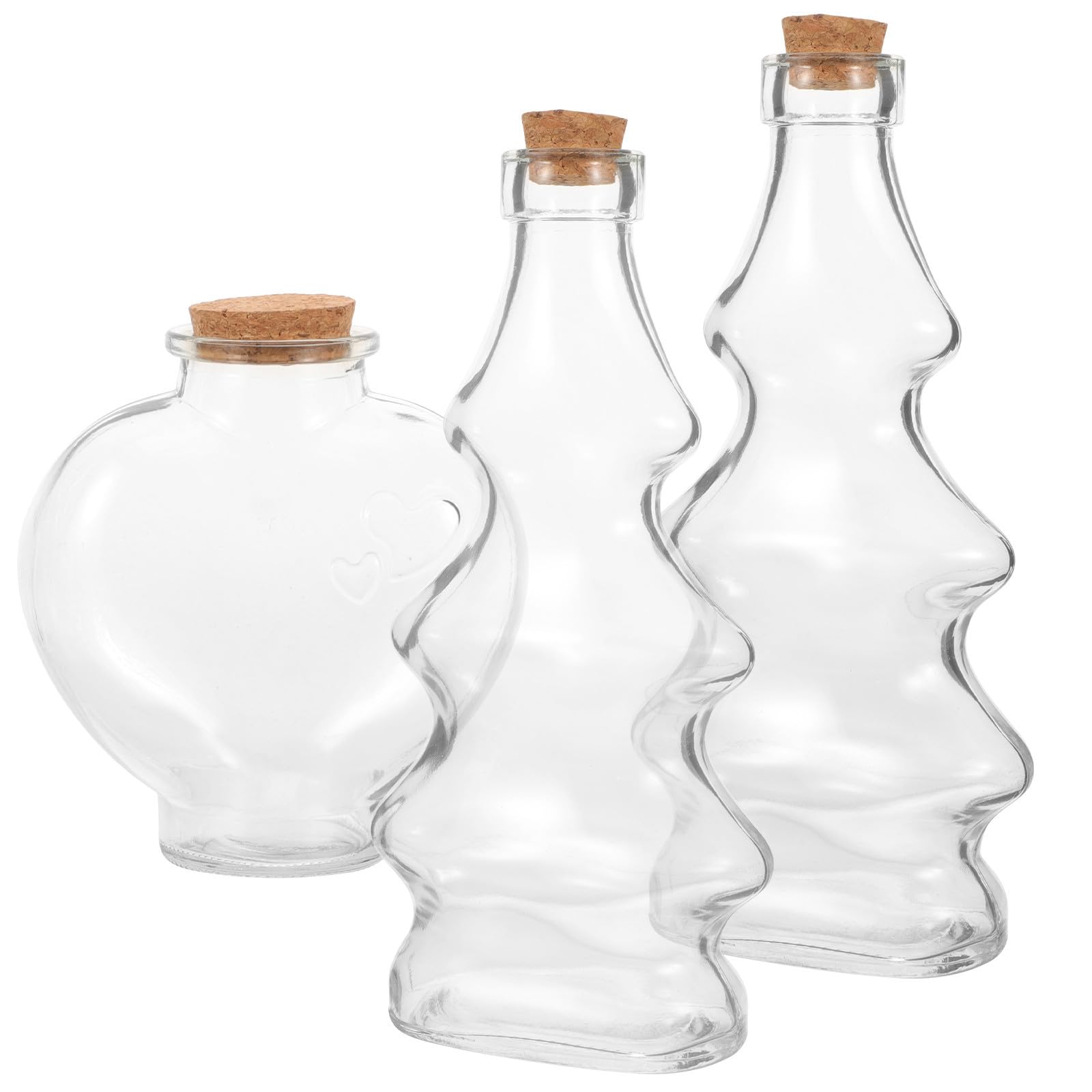 Cérémonie de Sable Réussie : Évitez les Fuites avec ces 3 Bouteilles en Verre Arbre Cœur
