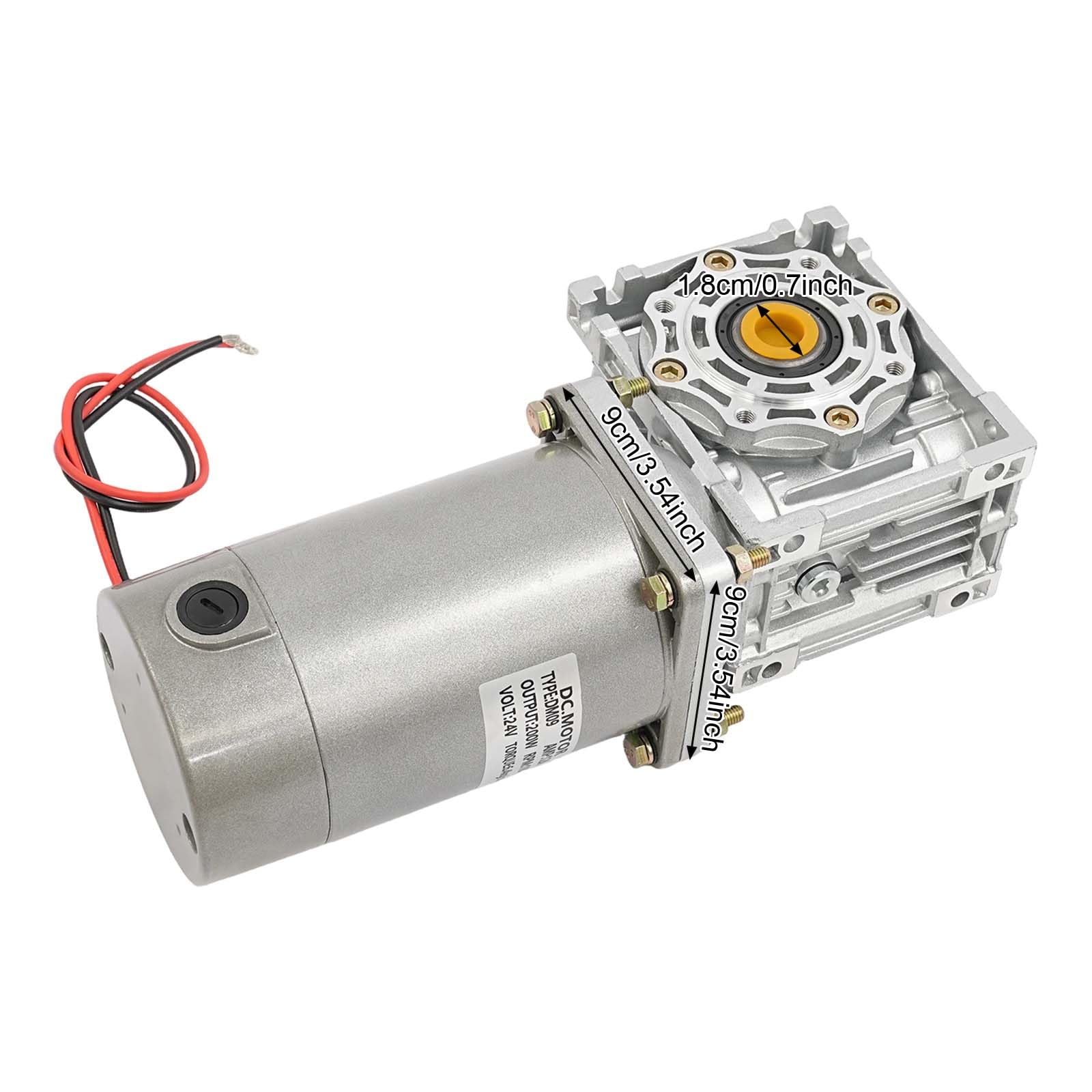 Motor de engranaje CC 24 V, 200 W, 50 K, RV40, regulación de velocidad