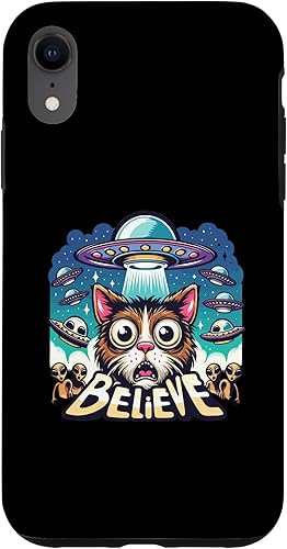 Miniatura 16 de iPhone 13 Pro Max Believe in Ufo - Alien Believer funny cat Case