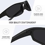 Sports Lunettes de soleil polarisés pour hommes Femmes Envelopper autour des lunettes de soleil Pêche Cyclisme Conduite Courant UV Protection
