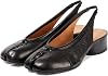 KOKOMOMO Black Split Toe Japanese Tabi Shoes Cylindrical Block Heels Pumps Chunky Heel Office Wedding Party Dress