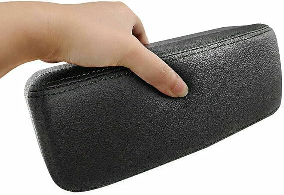 Armrest Universal Car Arm Rest Centre Console Box Storage Box Organizer Adjustable Height with Black Fake Leather for Auto Van Bus Additional Storage