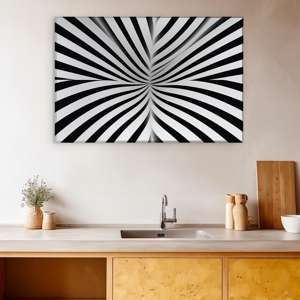 Canvas for Living room. Spiraling Elegance: A Dance of Light and Shadow, 27 x 18 inch Canvas Wall Art - Modern Home Decor - 69x46 cm (27x18 inch)
