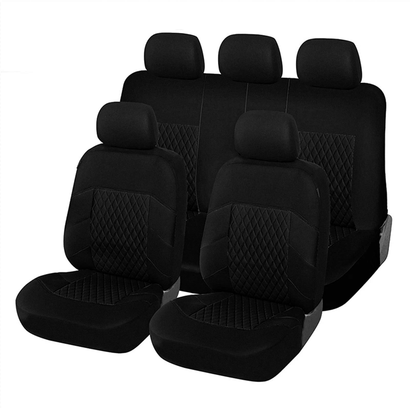 9-Delige Lederen Autostoelhoezen Volledige set Voor Mazda CX-5 2017-2023, Lederen stoel- en Hoofdsteunhoezen Zij-airbag Compatibel 5-zits Accessoires, Black And Red