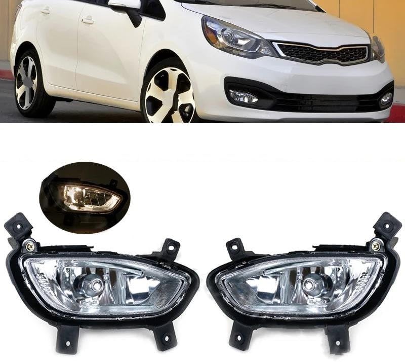 Car fog lights Fog Light Car FogLamp Driving Front Bumper Driving Lamp 92201-1W000 92202-1W000 For Kia For Rio K2 Sedan 2012-2015