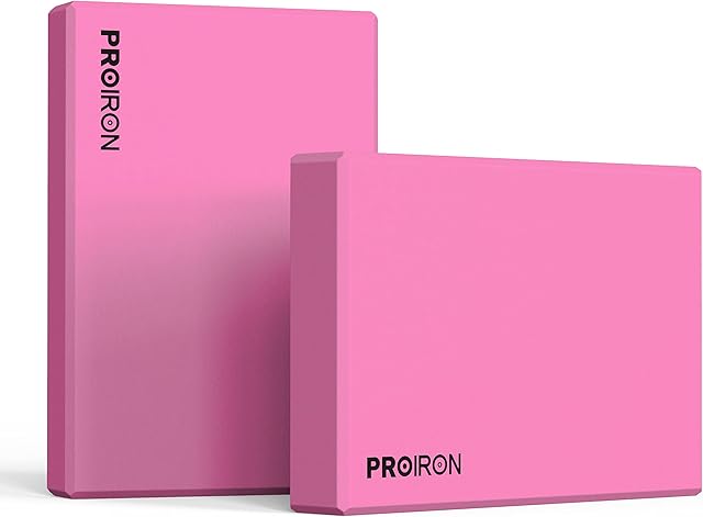 PROIRON Full Yoga Blocks 1 Piece or Set of 2 Yoga Bricks High Density Lightweight Head Block EVA Foam Support Block