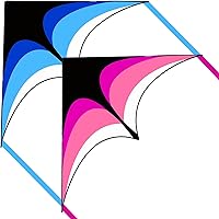 Vista 19 de Mint's Colorful Life - Cometa Delta para niños y adultos, cometa extremadamente fácil de volar, las mejores cometas para principiantes