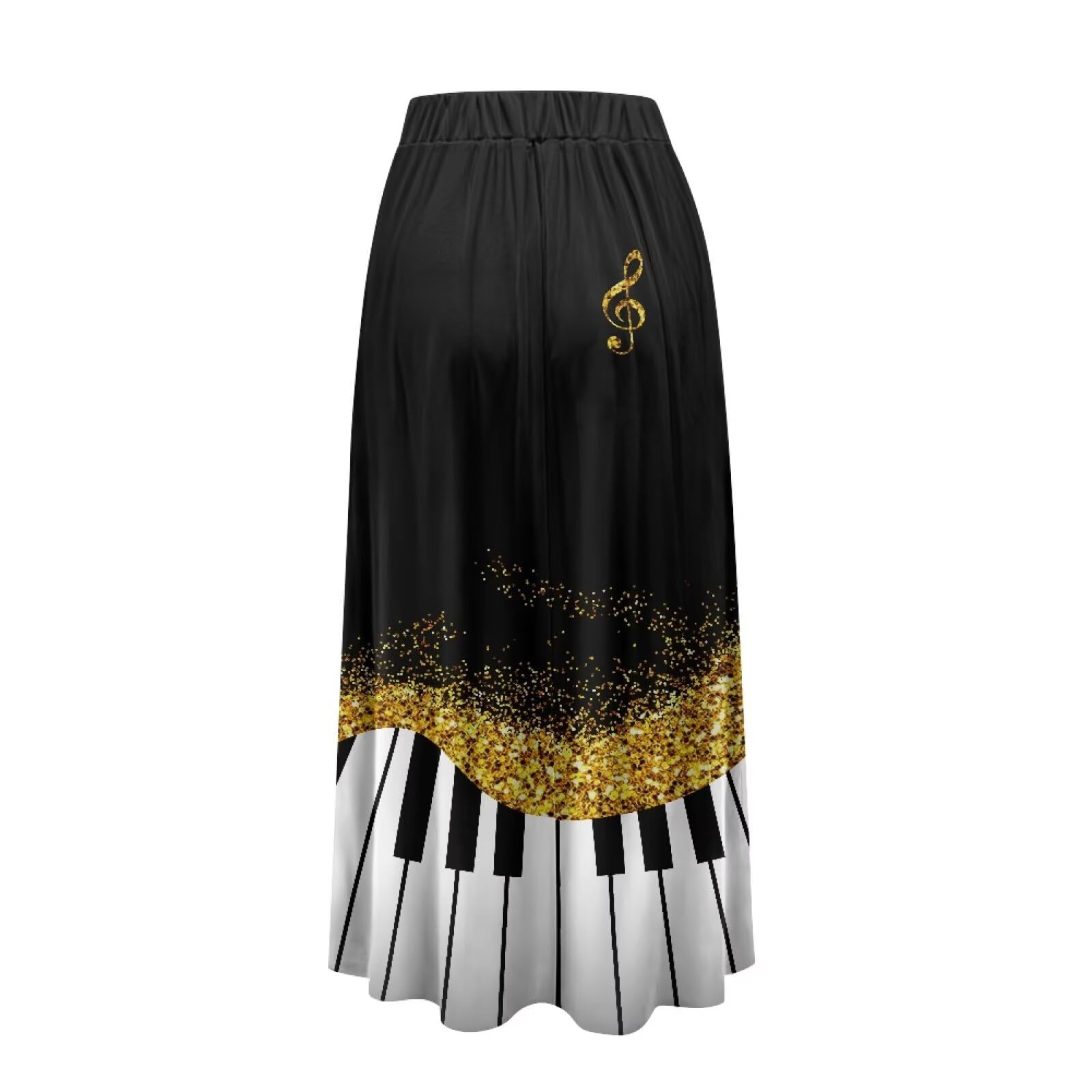COEQINE Maxi-Röcke für Damen, langer Rock, elastisch, hohe Taille, plissiert, A-Linie, Herbstkleid mit Tasche, für Urlaub, S-2XL