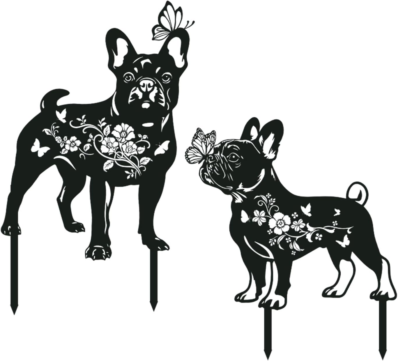 French Bulldog Garden Stakes Gifts Decorations French Bulldog Metal Silhouette Statues Garden Decor for Lawn Ornaments and Yard Art Supplies, Dog Gifts for Women Men Dog Lovers - Image 7