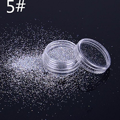 Exteren Sparkly Makeup Glitter Loose Powder EyeShadow Silver Eye Shadow Pigment