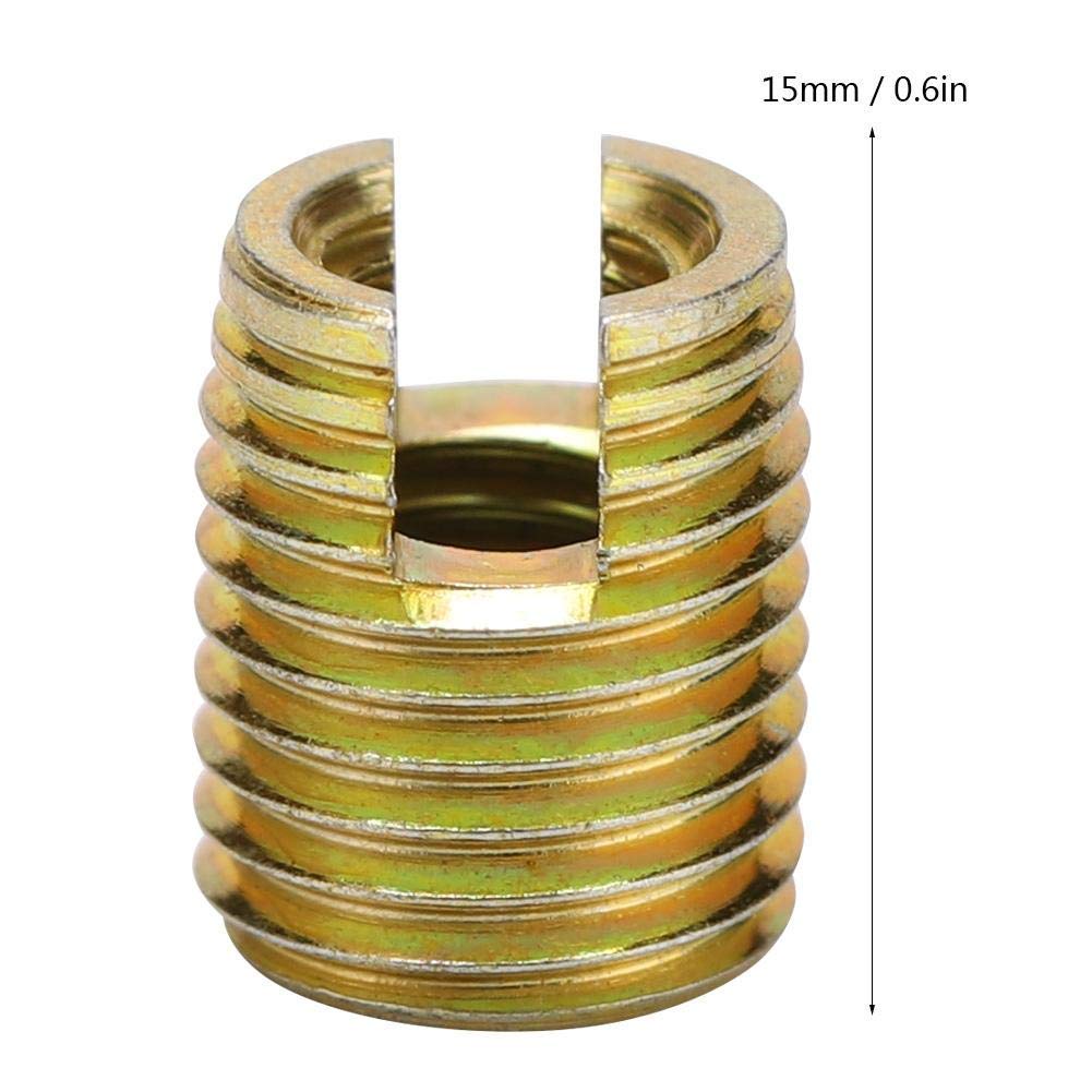 Threaded Inserts, 20Pcs 302 Carbon Steel Self Tapping Thread Insert Accessories for Automotive Industry Rail Vehicle Industry(Inner Outer 15mm)