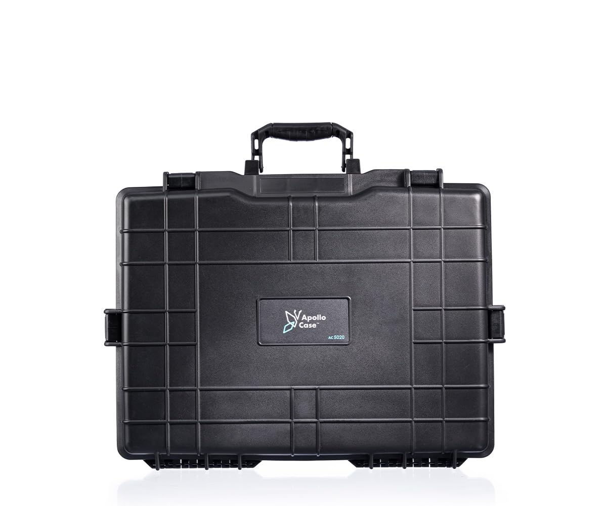 Apollo Case 5020 - Funda protectora de plástico duradero para equipos, absorbe los golpes con diseño delgado, antiarañazos y ligera, ideal para uso diario, Black, Minimalista, plástico duro,