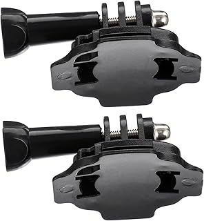 CLISPEED Camera Fixed Adapter 2pcs Action Camera Base Camera Helmet Mount Camera Fixed Base Rotating Helmet Adapter Helmet Rotating Stand Sports Camera Fixed Adapter Helmet Fixing Base