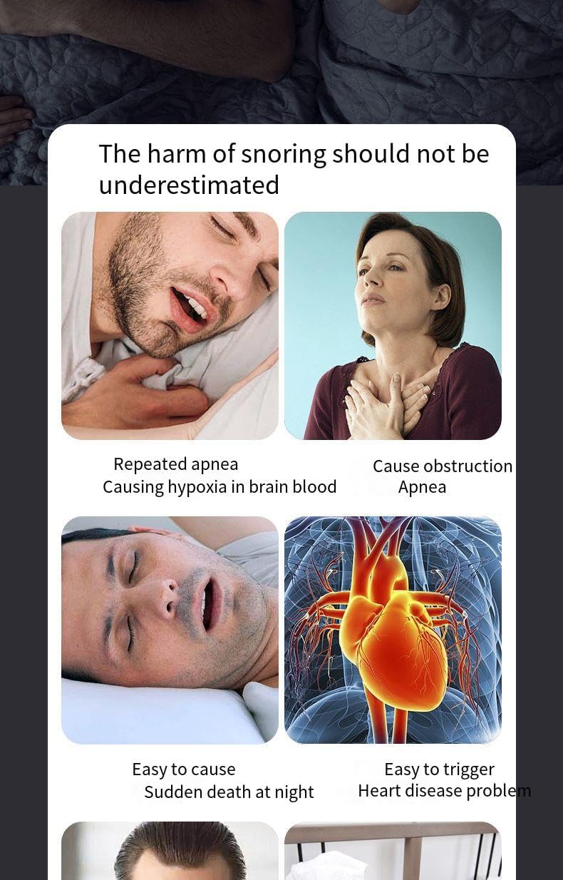 Compact Wireless Charging Case, Black，Electric Sleep Apnea Device, Good Sleep,Type C Rechargeable, Portable, Throat Pulse Stop Snoring Device,Electric Snoring Corrector