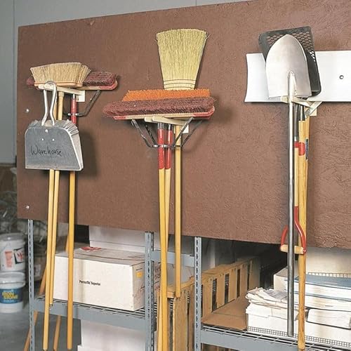 Gempler's Original Tool Rack for Shovels, Spades, Rakes, and Brooms, Steel, 12 in L x 1-1/2 in W x 4-1/2 in H (Black) - Image 3
