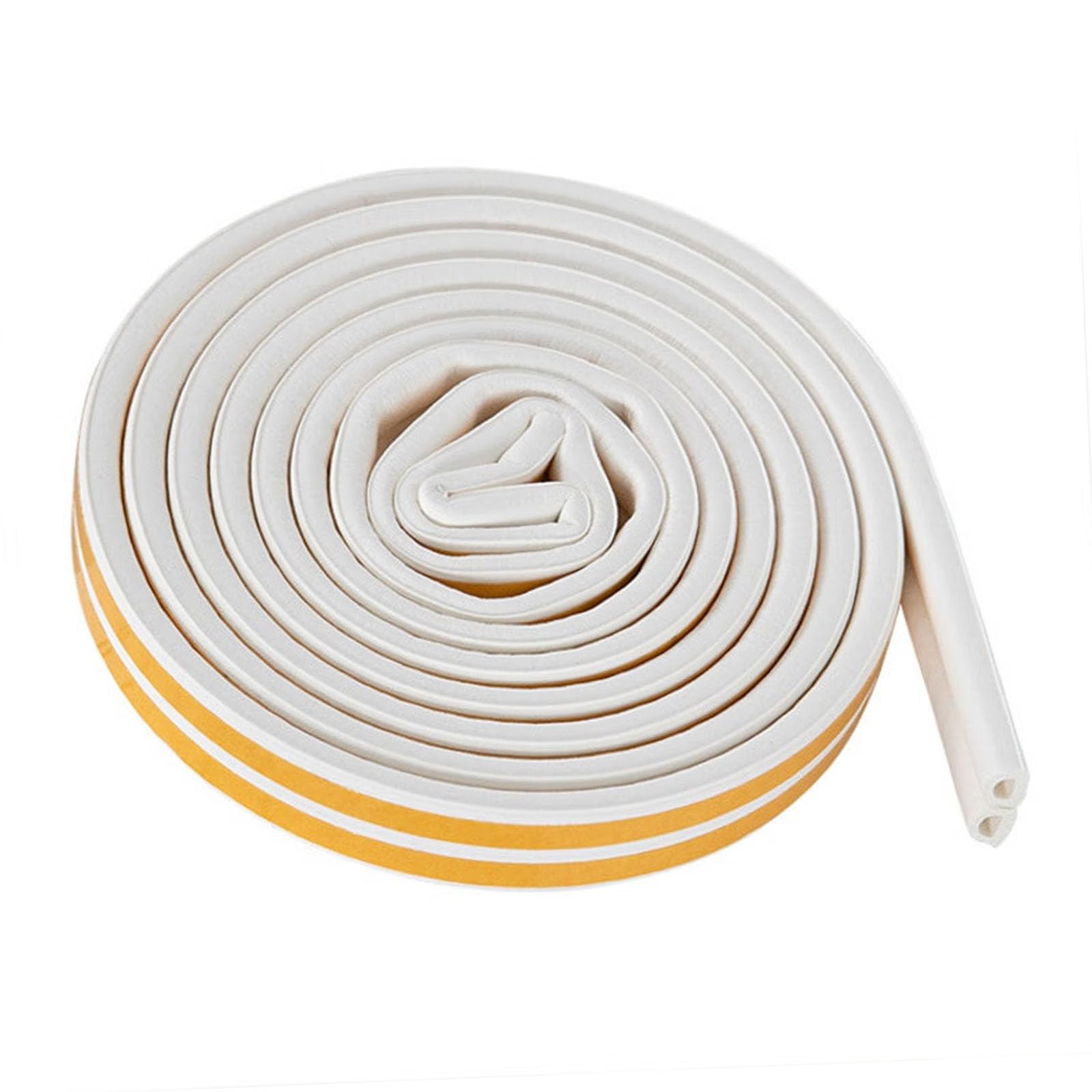 paraspifferi a forma di T, Guarnizione autoadesiva in schiuma for porte e finestre 9x6mm 6m(White)
