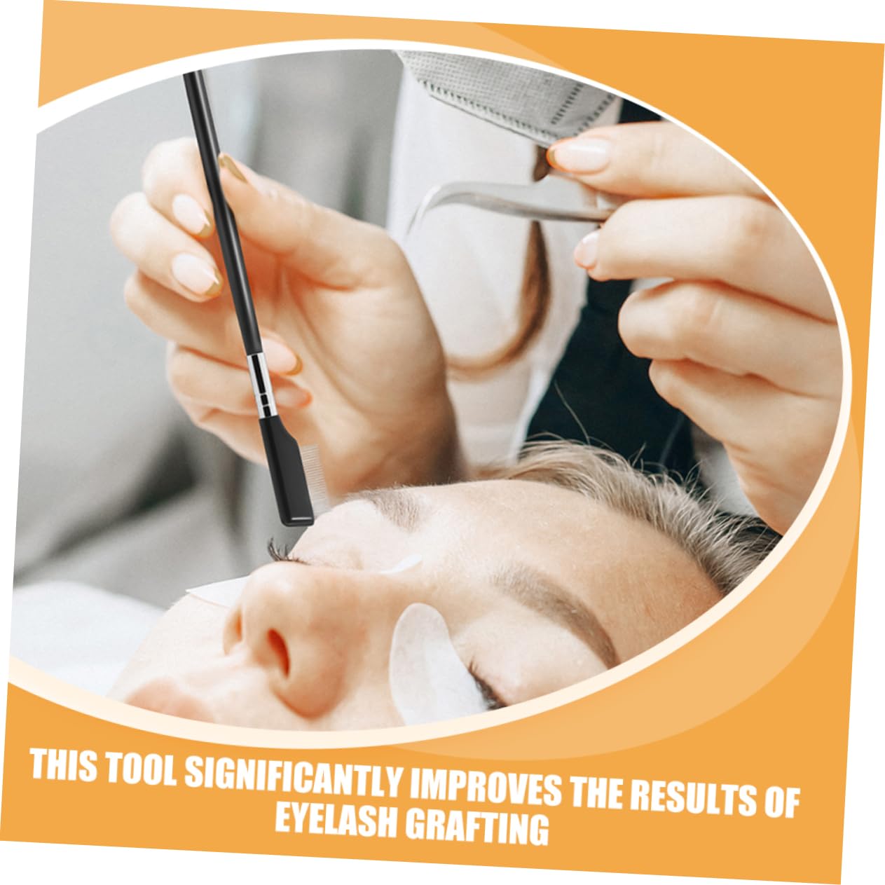 FOMIYES 4sets Professional Eyelash Tool Metal Lash Comb Eyelash Brush for Women 2pcs*4