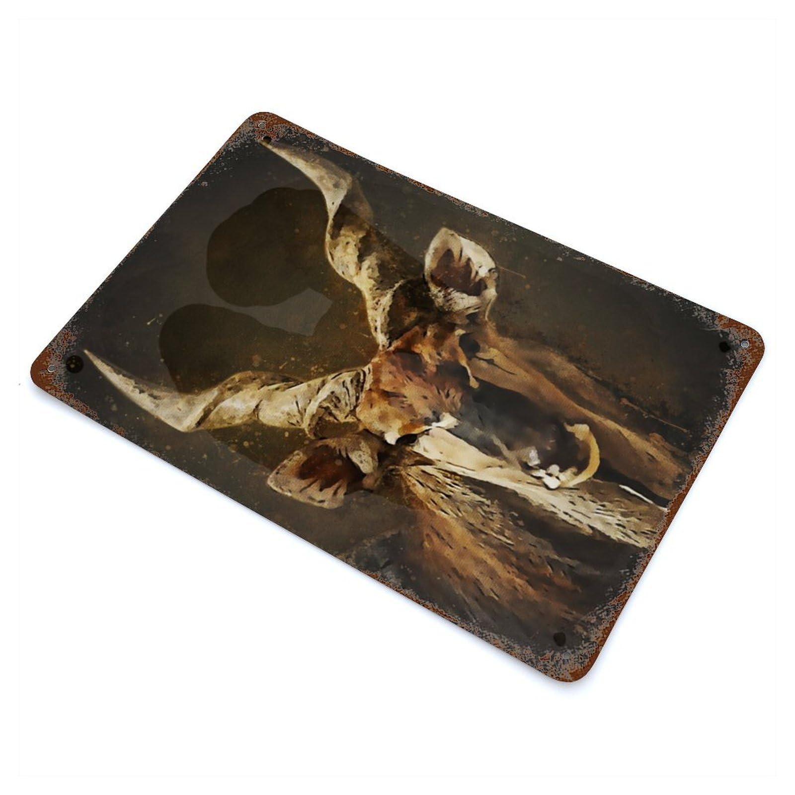 Antelope Decorative Tin Sign 11.8"x7.9", Ideal for Garage, Bar And Workshop Decor