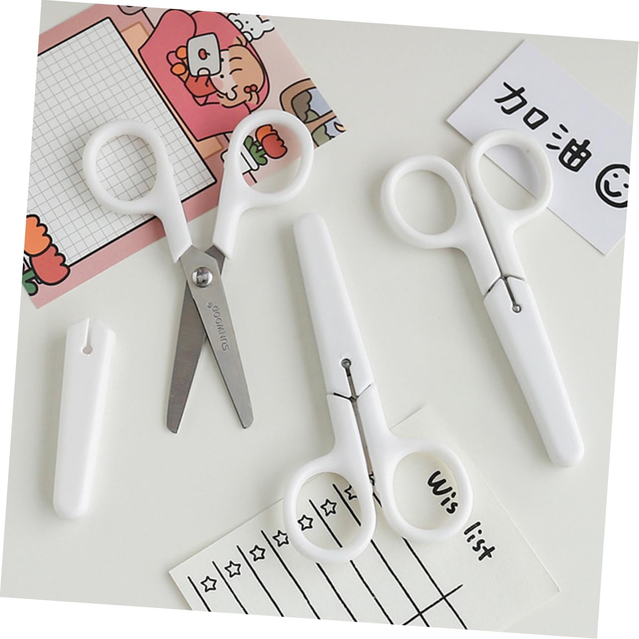 Gadpiparty 4 Set Forbici Di Sicurezza Forbici Artistiche Portatili Forbici Artigianali Per La Casa Forbici Multifunzione Per Studenti Fornitura Plastica Bianca 5 Pezzi * 4