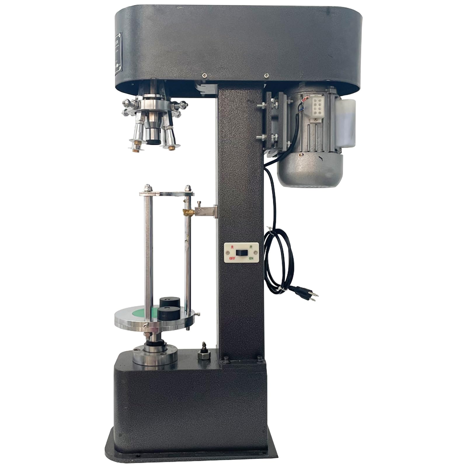 EQCOTWEA Semi-Automatic Aluminum Cap Screw Capping Machine Bottle Cap Screwing Machine Bottle locking Machine Capping 5.9-13.7In Bottle Pressing Machine for Metal Bottle Caps/DK50 110V