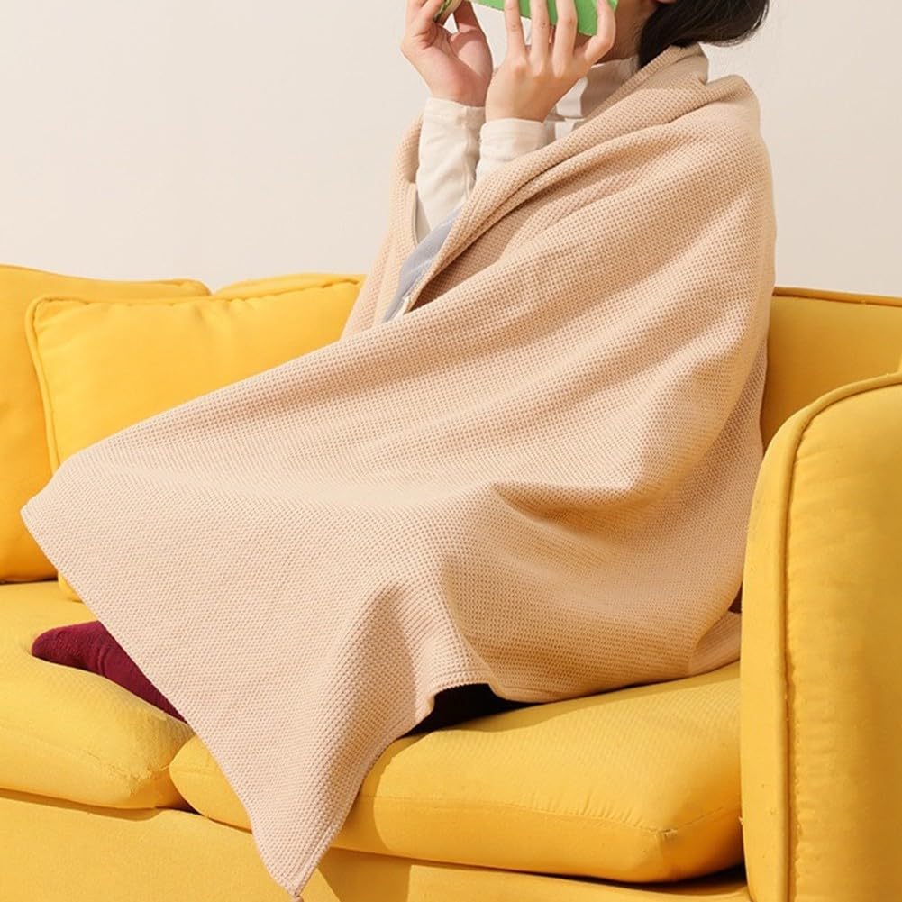 Coperta riscaldata USB per scialle 150 x 80 cm, coperta calda elettrica per uso domestico o esterno, riscaldamento rapido in 15 secondi, tre impostazioni di temperatura regolabili, design leggero e