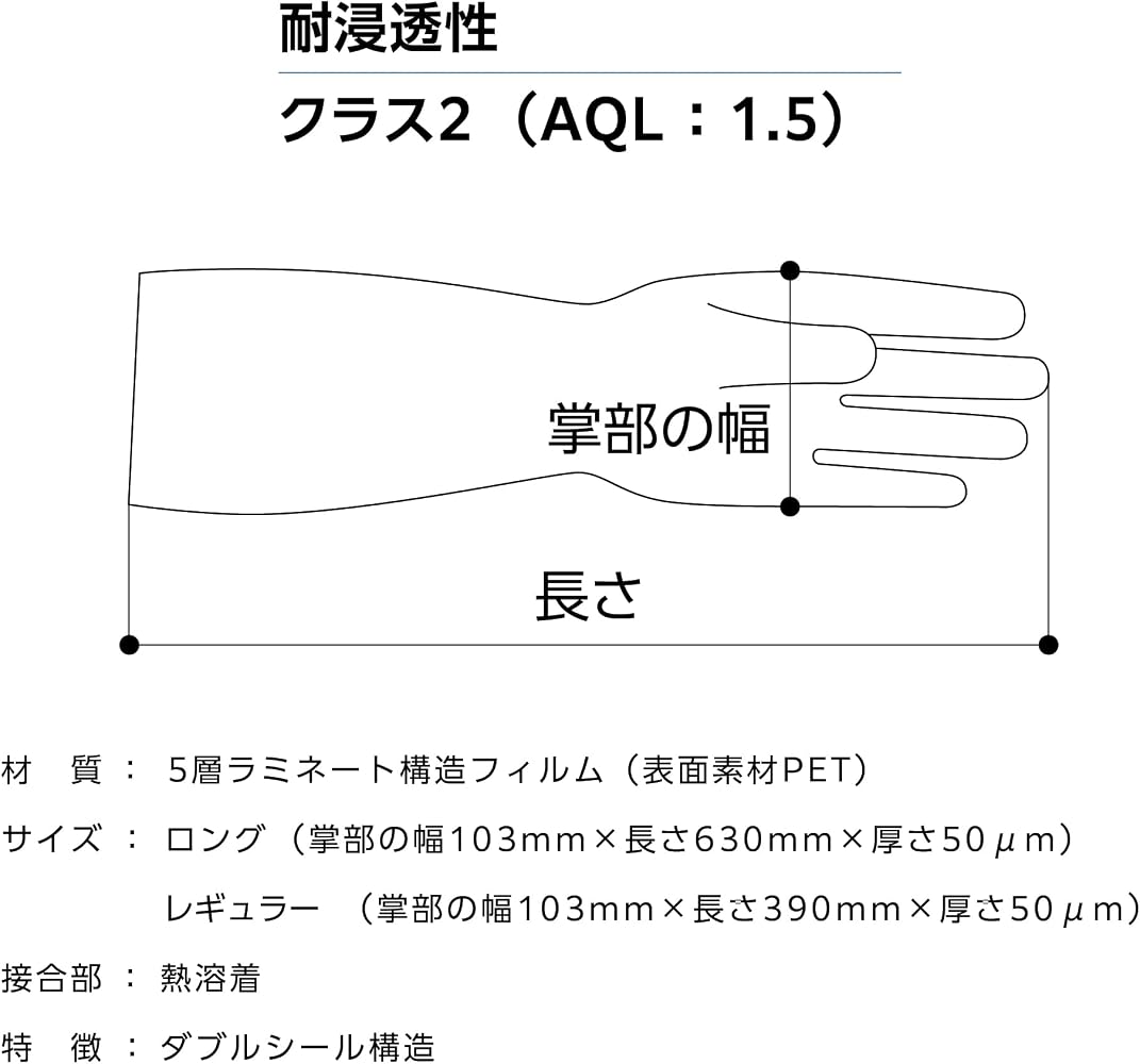 Amazon.co.jp: [あしかメディ] ペバラブ化学防護手袋 レギュラー 50枚