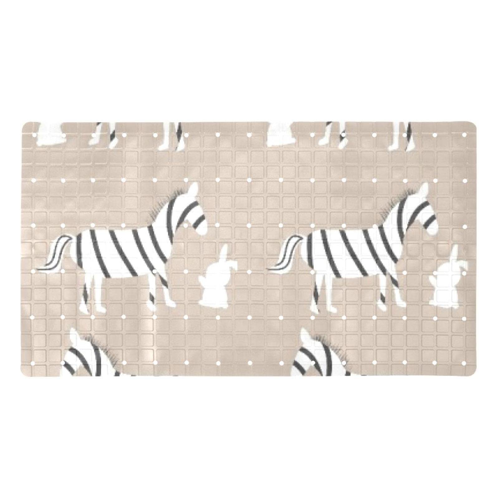 Tapis de douche antidérapant pour éviter les chutes des enfants avec motif zèbre