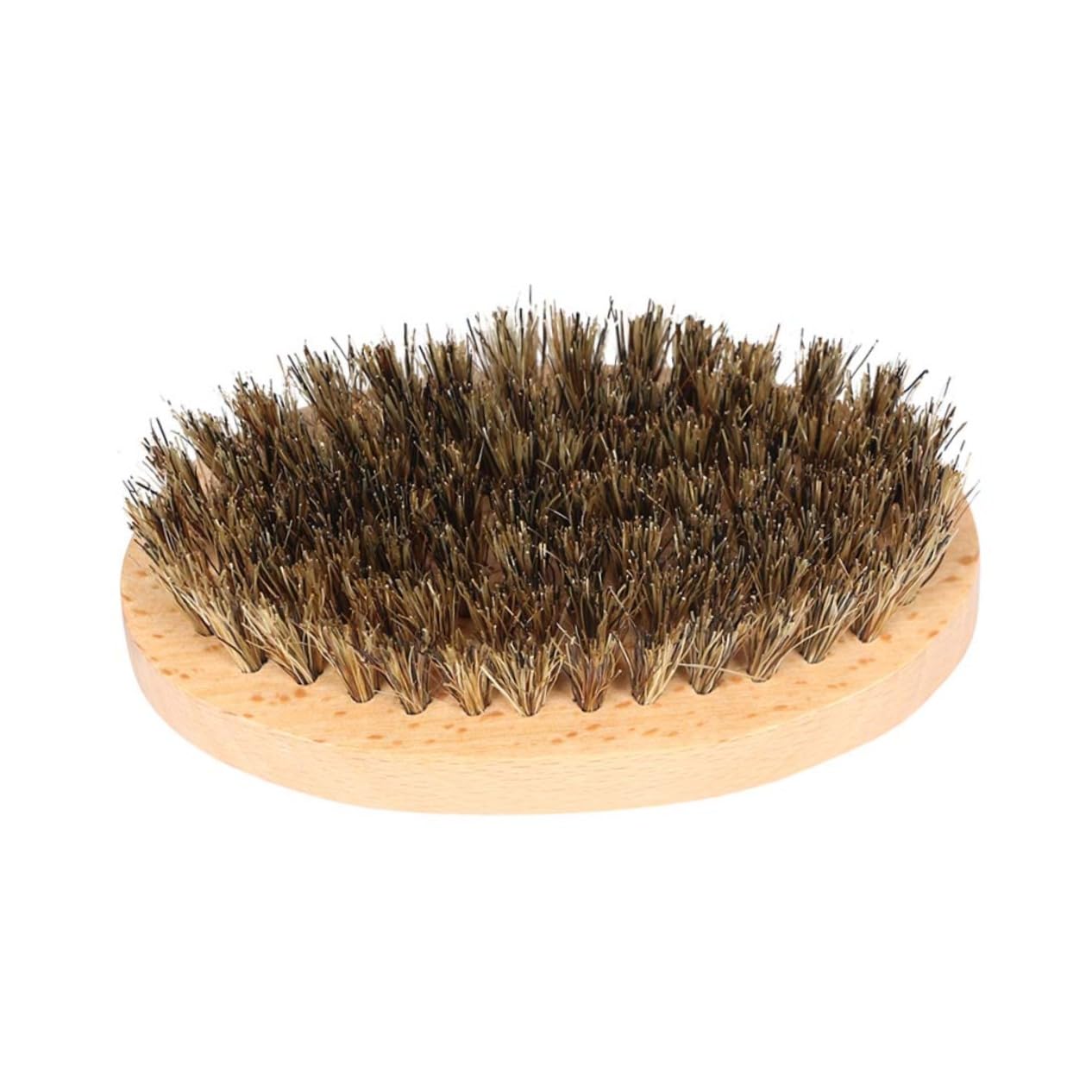 Didiseaon Oval Men's Beard Brush with Boar Bristles Brush Shaving Tool Beech Handle