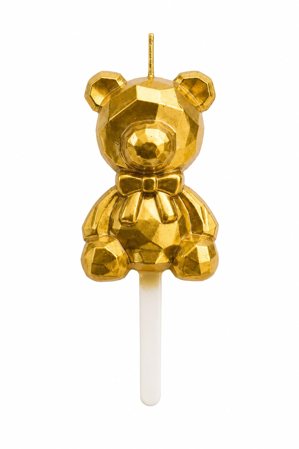 Teddy Bear Birthday Cake Candle, Premium Metallic Bear Shape Cake Candle for Birthday Celebration Gold,Purple,Silver,Red Assorted Colors, Decorative Party (Golden, Red, Purple, Silver)-image-16