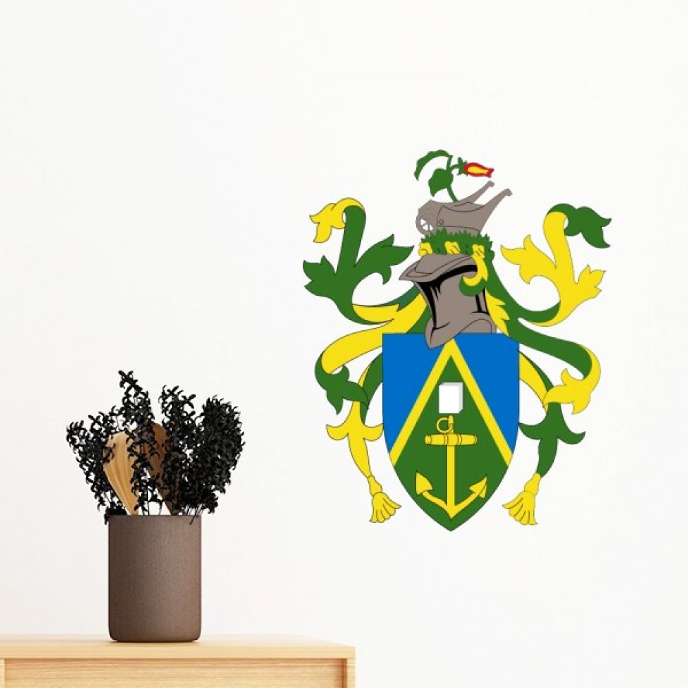 Sticker Îles Pitcairn 40cm décor amovible pour mur de chambre