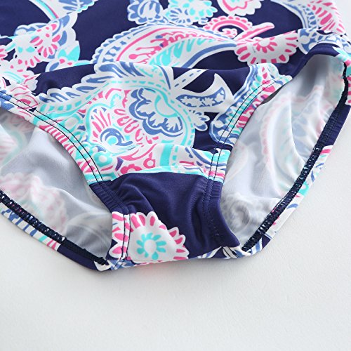 Image of Girls One Piece Swimsuits One Shoulder Ruffle Swimwear Floral Bathing Suit