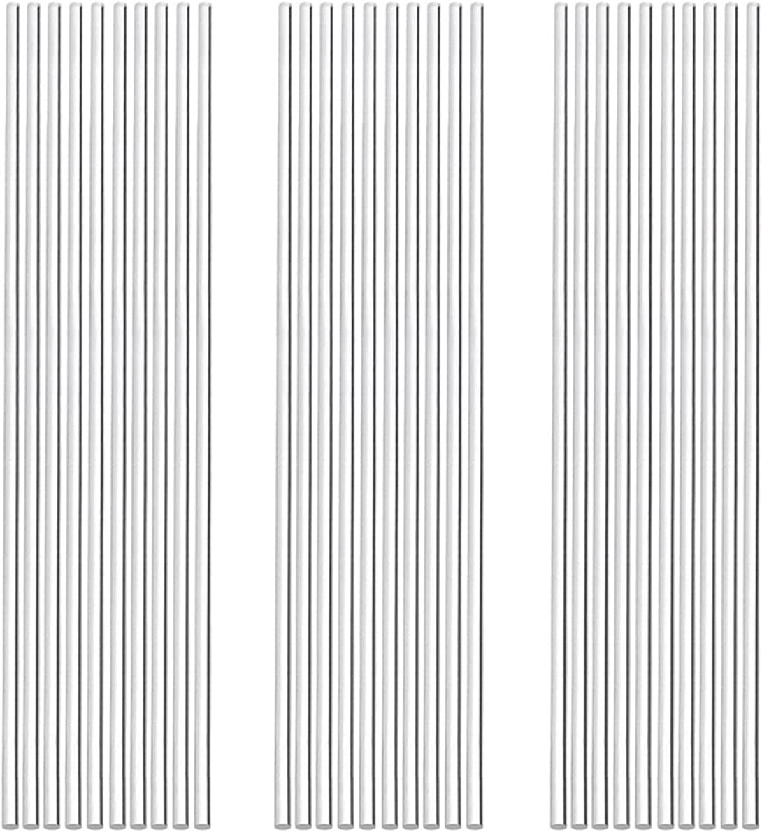 30pcs 1/8 x 12in Acrylic Dowel Rods Sticks, Clear Round Plastic Rods