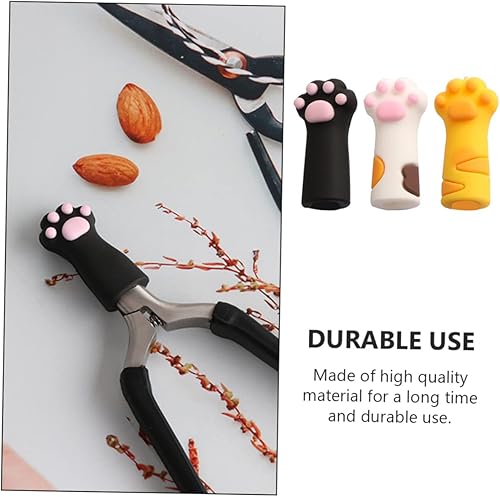Miniatura 7 de Juego de cubiertas de herramientas para el cuidado de uñas, 3 piezas, tijeras para gatos, pinzas de cutícula, funda protectora, tapa de tijera