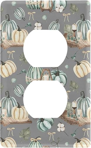 Miniatura 3 de Switch Plate Cute Toggle Switch Nursery Switch Plates Wall Plate Pumpkins Teal for Kids Teens Nursery Bedroom Kitchen Bathroom