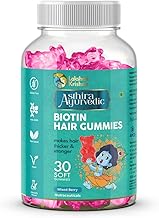 Lakshmi Krishna Naturals Biotin Hair Gummies | Supports Hair Growth & Hair Fall Control | With Zinc, Vitamins & Prebiotics | No Added Sugar | 30 Gummies