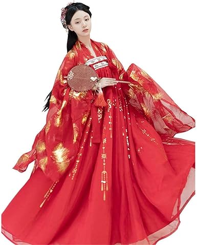 Amazon コスプレ 衣装 レディース 漢服ワンピース 写真撮影 中国服 Augustagainaz 唐装 ステージ 宮廷 古代 古典文化祭 舞台服装 コスプレ パーティードレス 学園祭 仮装 広い袖 上着 3メートルスカート L コスプレ 仮装 通販