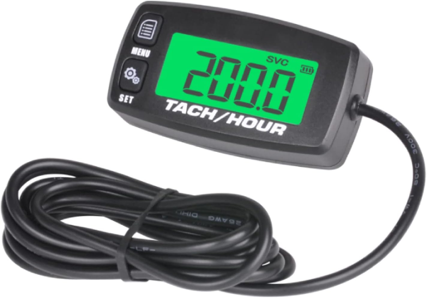 Runleader Digital Maintenance Tach/Hour Meter,Battery Replacement,Dual-Color Backlight for Motorcycle Small Gas Engine Outboard Motor Pressure Washers
